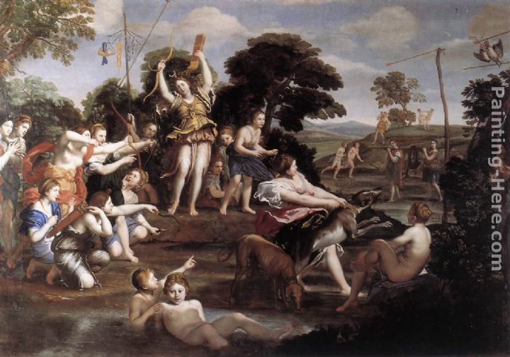 Diana and her Nymphs painting - Domenichino Diana and her Nymphs art painting
